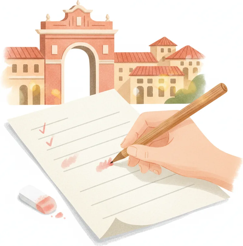Handwritten Spanish email draft on lined paper with a pen — DELE A2 writing templates Handwritten Spanish email draft on lined paper with a pen — DELE A2 writing templates